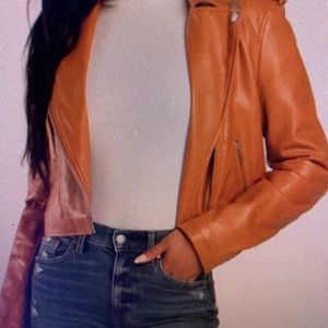 Cropped Womens motorcycle jacket
